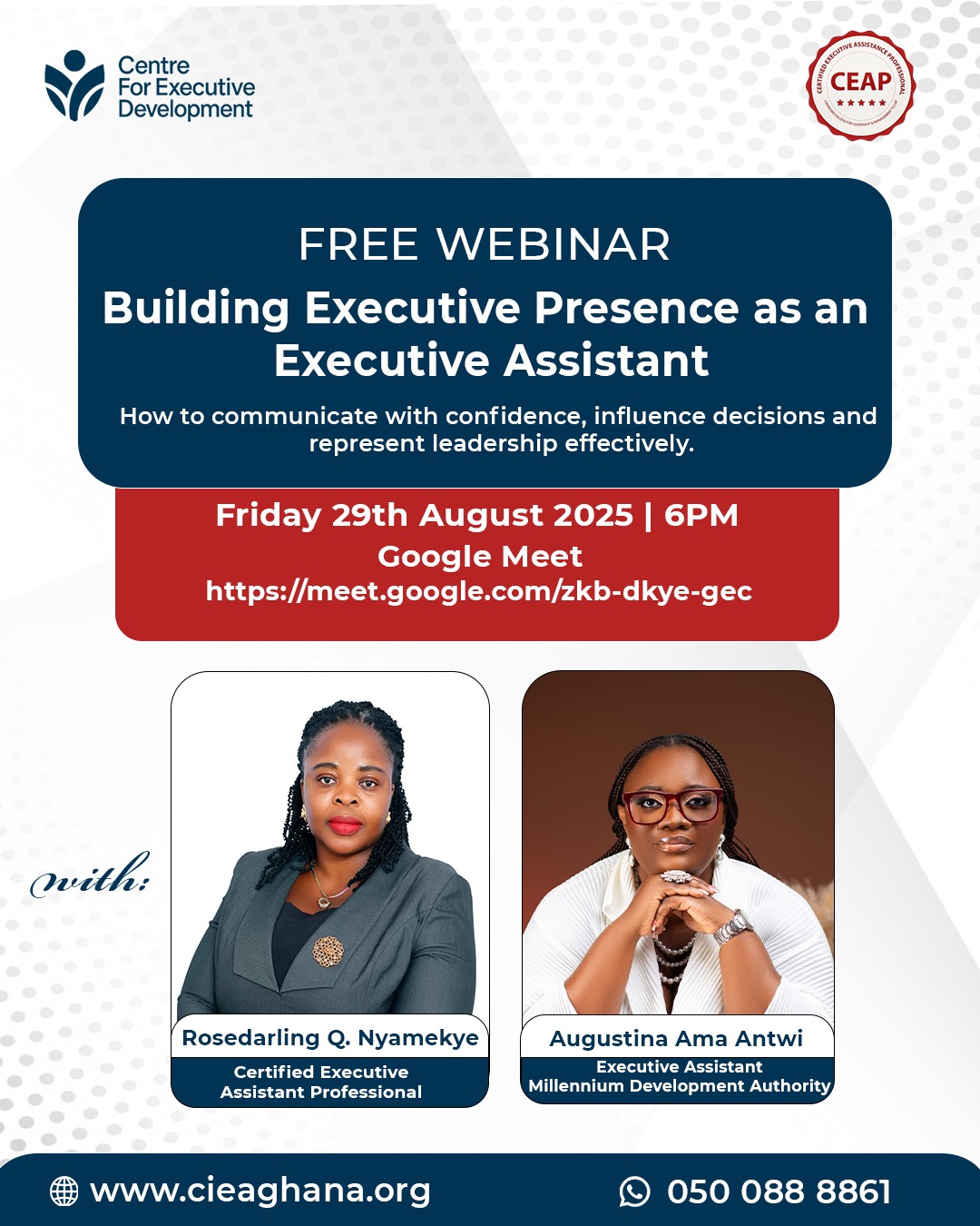 Webinar: Building Executive Presence as an Executive Assistant 